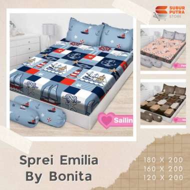 Sprei Emilia by Bonita KING VARIAN A Ukuran 180 x 200 cm KAMARIA