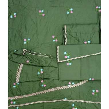 MUKENA DEWASA KATUN RAYON BORDIR NADIRA JUMBO ARMY