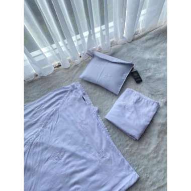MUKENA DEWASA KATUN RAYON BORDIR NADIRA JUMBO PUTIH SENADA