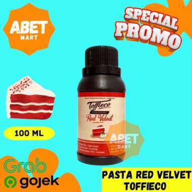 Pasta Red Velvet Toffieco 100Gr - 100 Gram Perasa Makanan Minuman Tofieco Merah Redvelvet