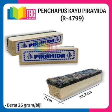 12 PCS PENGHAPUS KAYU PIRAMIDA / PENGHAPUS PAPAN KAPUR / PENGHAPUS BLACKBOARD (R-4799)