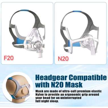Pemium headband Headgear tali kepala strap Masker CPAP mask mesin sleep apnea resmed philip paykel H