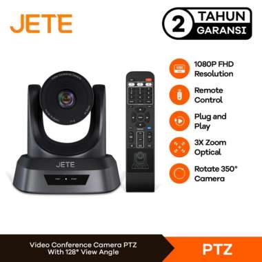 JETE PTZ Webcam Video Conference Camera 3x Zoom PTZ
