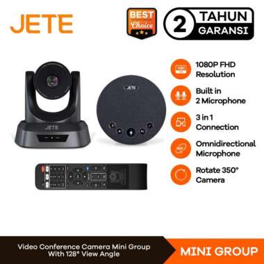 JETE PTZ Webcam Video Conference Camera 3x Zoom Mini Group