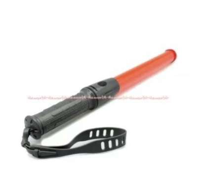 Krisbow Signal Led Light 41cm Tongkat Lalu Lintas LED Merah Pegangan Anti Slip Lampu Seperti Alat Pe