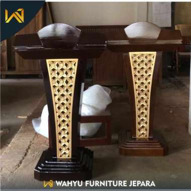 Mimbar Podium Minimalis | Podium Logo Garuda | Podium Ceramah Presiden Finishing Polos