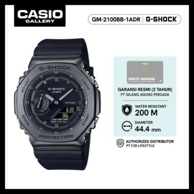 G-shock Jam Tangan Pria Original GM-2100BB-1ADR Analog Digital Black