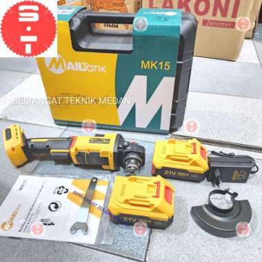 MK15 GERINDA POLISHER BATERAI CORDLESS GRINDER 4" SET MAILTANK 21V