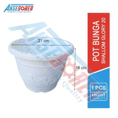 Aksesoren Pot Bunga Timbul Shallom Glory 20 [1 Pcs] / Perlengkapan Berkebun / Tempat Menanam Glory20