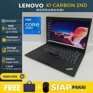 Lenovo Thinkpad X1 / seri T core i7 / i5 gen 6 Ram 16GB SSD 256GB Windows 11 - siap pakai RAM 8GB SS