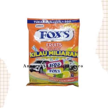 Permen Fox's Kristal Bening 125gr Lemon & Blackcurrant