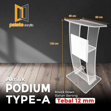 ACEYLIC PODIUM / MIMBAR AKRILIK / ACRYLIC LECTERN / MEJA AKRILIK 12MM TIPE B