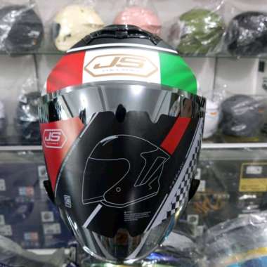 HELM JS ARMOR LEOPARD BLACK DOFF ORIGINAL