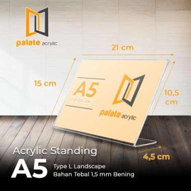 ACRYLIC A5 LANDSCAPE TYPE L / AKRILIK BROSUR A5 L LANDSCAPE 1,5MM