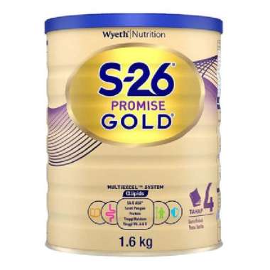 S-26 Promise Gold Tahap 4 Susu Pertumbuhan Anak 3-12 Tahun Vanila 1.6 kg