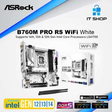 ASRock B760M Pro RS WiFi White - Motherboard DDR5 Intel LGA1700