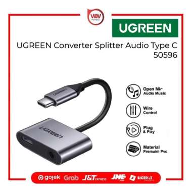 UGREEN 50596 Converter Splitter Audio Type C to AUX 3.5 mm Jack On Mic