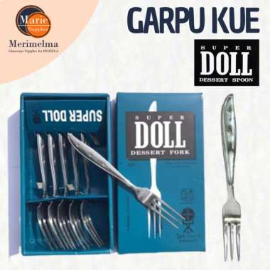 1PCS ALAT MAKAN STAINLESS TEBAL / GARPU KUE SUPER DOLL ORIGINAL / GARPU KECIL MINI STAINLESS STEEL P