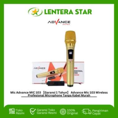 Mic Advance MIC 103 (Garansi 1 Tahun) Advance Mic-103 Wireless Profesional Mic Tanpa Kabel Murah