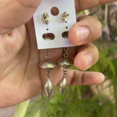 Anting Earrings Sumpel Stud Tusuk Giwang Perak Silver Bali Asli 925 Panjang Tumpuk Vintage Wanita Pe