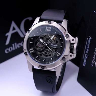 JAM TANGAN PRIA ALEXANDRE CHRISTIE AC 6295 AC6295 AUTOMATIC TITANIUM SPECIAL EDITION ORIGINAL  BLACK