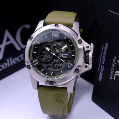 JAM TANGAN PRIA ALEXANDRE CHRISTIE AC 6295 AC6295 AUTOMATIC TITANIUM SPECIAL EDITION ORIGINAL  GREEN