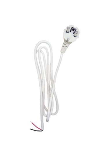 Kabel AC Buntung Putih isi 2 Ground Panjang 1.3 Meter / Kabel AC - Kepala Besar