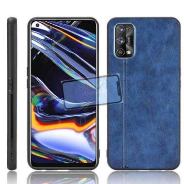 Realme 7 Pro Soft Case Luxury Premium Leather anti-shock Case Realme7 Pro Biru