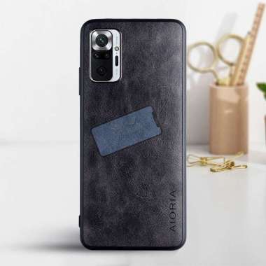 Case Xiaomi Redmi Note 10 Pro Case Aioria Leather Vintage Original Redmi Note 10 Pro Case Hitam