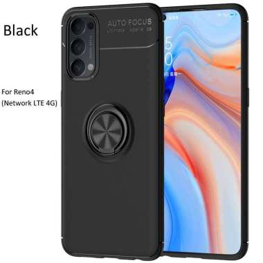 Oppo Reno 4 4G Magnetic Ring Soft Case Original Auto Focus Case Reno4