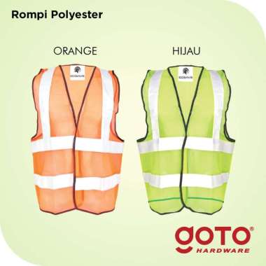 Goto Gosave Rompi Polyester Basic Polister Safety Vest Rompi Proyek Nyala Hijau
