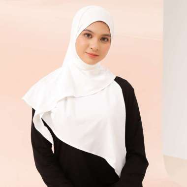 Lozy Hijab - Naima Instan Jersey (Hijab Instan Segitiga Bahan Jersey) Broken White