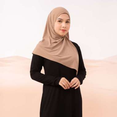 Lozy Hijab - Naima Instan Jersey (Hijab Instan Segitiga Bahan Jersey) Soft Beige