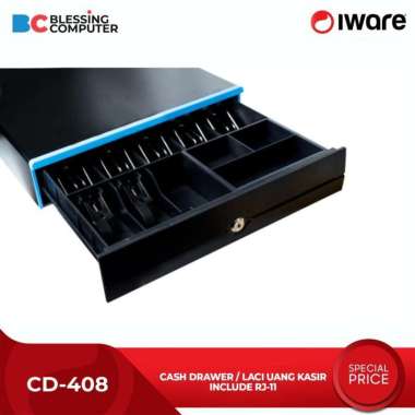 CASH DRAWER IWARE / CASH DRAWER CD408 RJ11 7 slot uang kertas