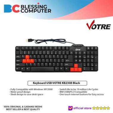 Keyboard USB VOTRE KB2308 Black