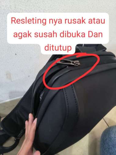 Bange Tas Selempang Pria Waist Bag Pria Sling Bag Pria BG2811 Hitam
