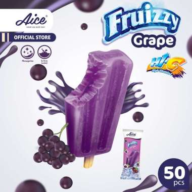 Aice Ice Cream Fruizzy Grape 70ml (1 Karton = 50 pcs) Es Krim