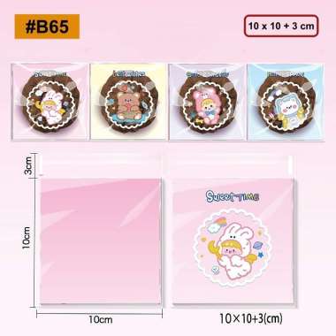 aiGooTan - (ISI 10) PLASTIK COOKIES 10x10 CM - Kantong Kemasan Karakter Lucu Kue Biscuit OPP Medan #