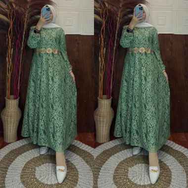 GAMIS BROKAT PREMIUM RENDA PINGGANG BISA BUSUI BRUKAT BUNGA PINGGANG CANTIK BROKAT PESTA BAJU KONDAN