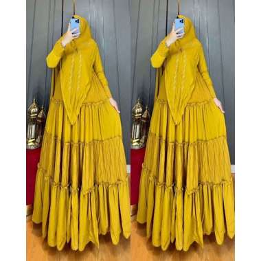 GAMIS SYARI SET HIJAB KHIMAR ANNISA SYAR'I ORI BAHAN CERUTY PREMIUM MEWAH CANTIK ELEGAN TERLARIS Ld1