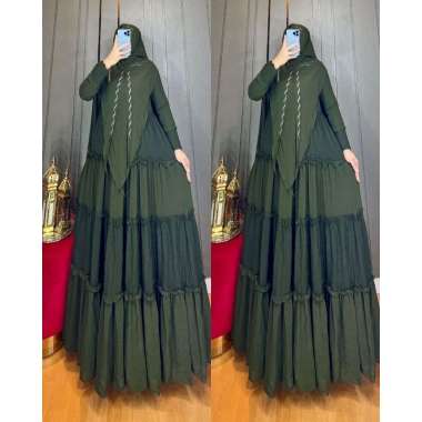 GAMIS SYARI SET HIJAB KHIMAR ANNISA SYAR'I ORI BAHAN CERUTY PREMIUM MEWAH CANTIK ELEGAN TERLARIS Ld1