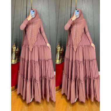 GAMIS SYARI SET HIJAB KHIMAR ANNISA SYAR'I ORI BAHAN CERUTY PREMIUM MEWAH CANTIK ELEGAN TERLARIS Ld1