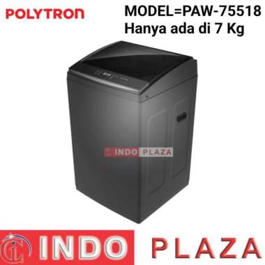 mesin cuci 1 tabung 8kg POLYTRON zeromatic PAW 80517 PAW75518=7.5 Kg