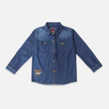 Shirt/ Kemeja Anak Laki/ Rodeo Junior Blue Denim Shirt 8 tahun