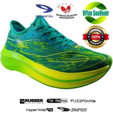 910 Nineten Haze Veloce HIJAU TOSCA/HIJAU NEON/KUNING Sepatu running 42