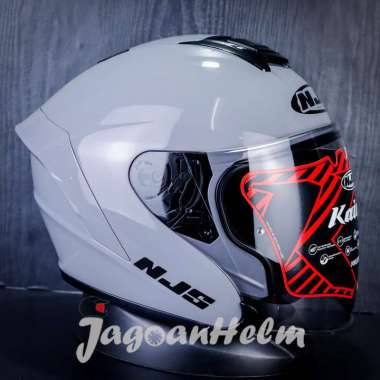 HELM NJS KAIROZ SOLID | STONE GREY GLOSSY | SINGLE VISOR - XL