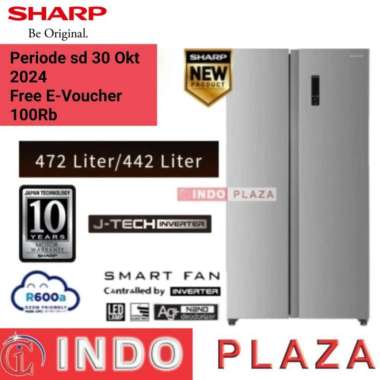 KULKAS SHARP SIDE BY SIDE SJ-IS50M-SL SJ-IS-50MA-SL