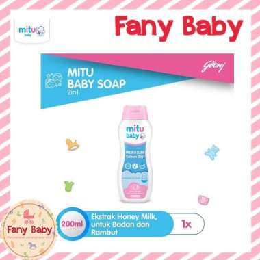 MITU BABY SOAP 2IN1 FRESH & CLEAN HONEY AND MILK REFILL 200ML
