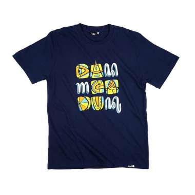 Kaos Dagadu Lengan Panjang Pendek Free Form - Biru Navy PANJANG S