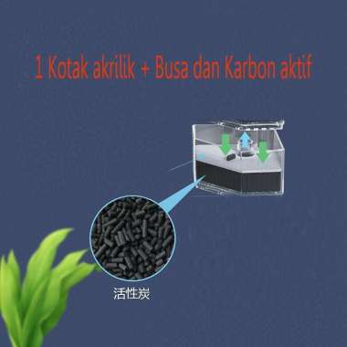 Filter air kura kura Low Water Filter Turtle Tank Aquarium kura Karbon aktif